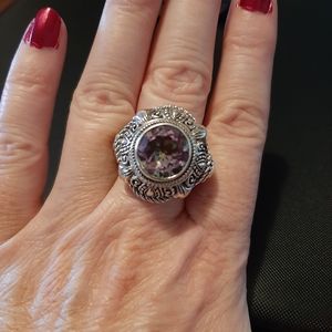 Sarda Pink Mystic Quartz Ring